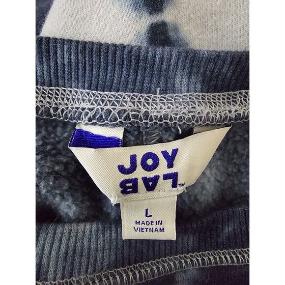 JoyLab Blue Tie Dye Cropped Women's Athletic Athleisure Winter Sweatshirt L - Picture 4 of 5